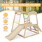 Pine and Beech Wood 6-in-1 Indoor Jungle Gym with Slide, Monkey Bars and Climbing Ladders